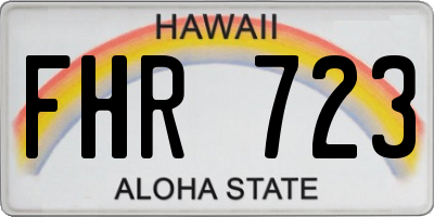 HI license plate FHR723