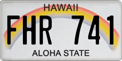 HI license plate FHR741