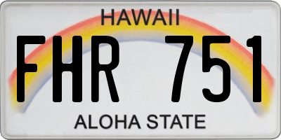 HI license plate FHR751