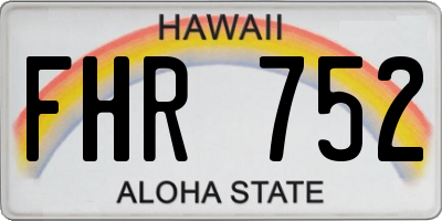 HI license plate FHR752