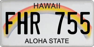 HI license plate FHR755