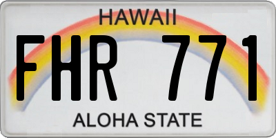 HI license plate FHR771