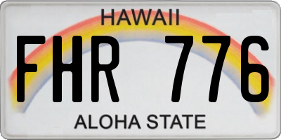 HI license plate FHR776