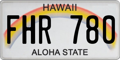 HI license plate FHR780