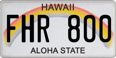 HI license plate FHR800