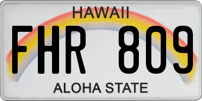 HI license plate FHR809