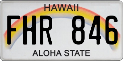 HI license plate FHR846