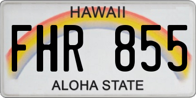 HI license plate FHR855