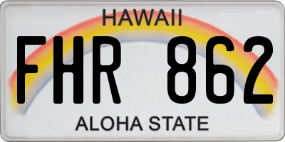 HI license plate FHR862