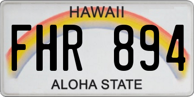 HI license plate FHR894