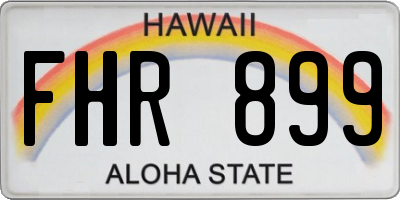 HI license plate FHR899