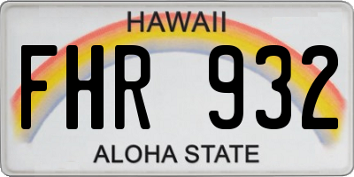 HI license plate FHR932
