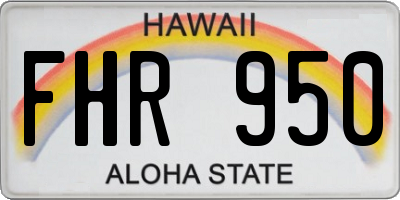 HI license plate FHR950