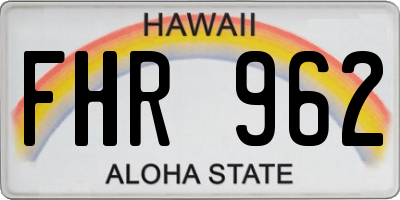 HI license plate FHR962