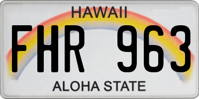 HI license plate FHR963