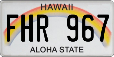 HI license plate FHR967