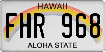 HI license plate FHR968