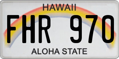 HI license plate FHR970