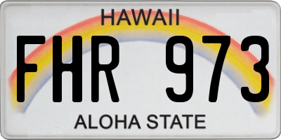 HI license plate FHR973