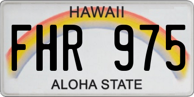 HI license plate FHR975