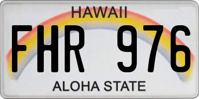 HI license plate FHR976