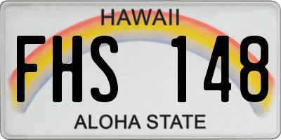 HI license plate FHS148