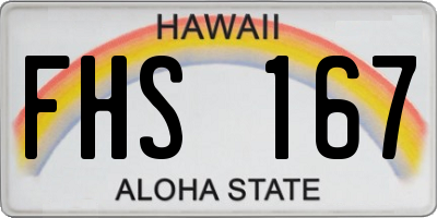 HI license plate FHS167