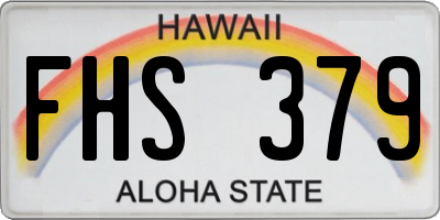 HI license plate FHS379
