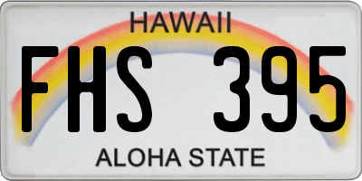 HI license plate FHS395