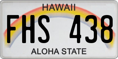 HI license plate FHS438