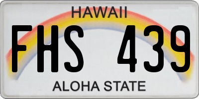 HI license plate FHS439