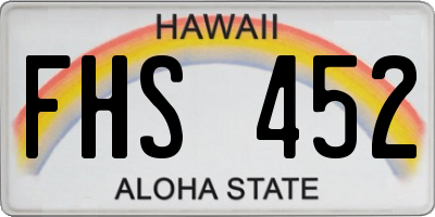 HI license plate FHS452