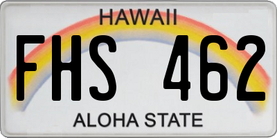 HI license plate FHS462