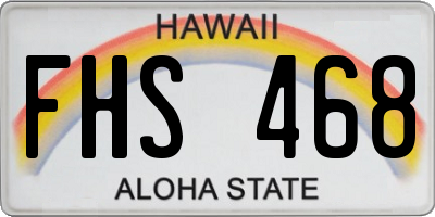 HI license plate FHS468