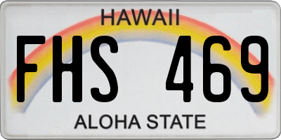 HI license plate FHS469