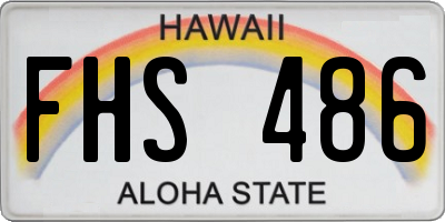 HI license plate FHS486