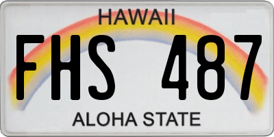 HI license plate FHS487