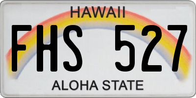 HI license plate FHS527
