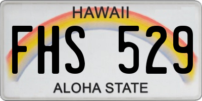 HI license plate FHS529