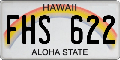 HI license plate FHS622