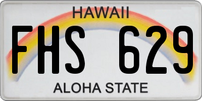 HI license plate FHS629