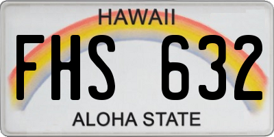 HI license plate FHS632