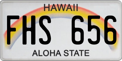 HI license plate FHS656