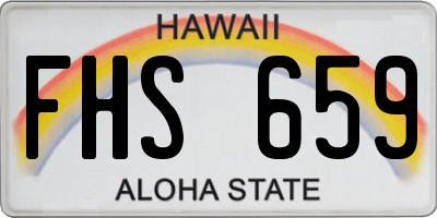 HI license plate FHS659