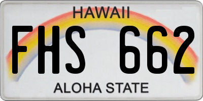 HI license plate FHS662