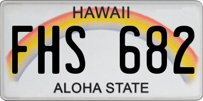 HI license plate FHS682
