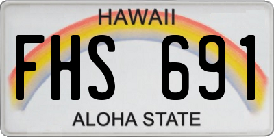 HI license plate FHS691