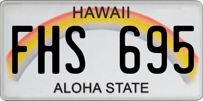 HI license plate FHS695