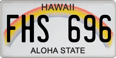 HI license plate FHS696