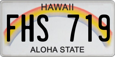 HI license plate FHS719